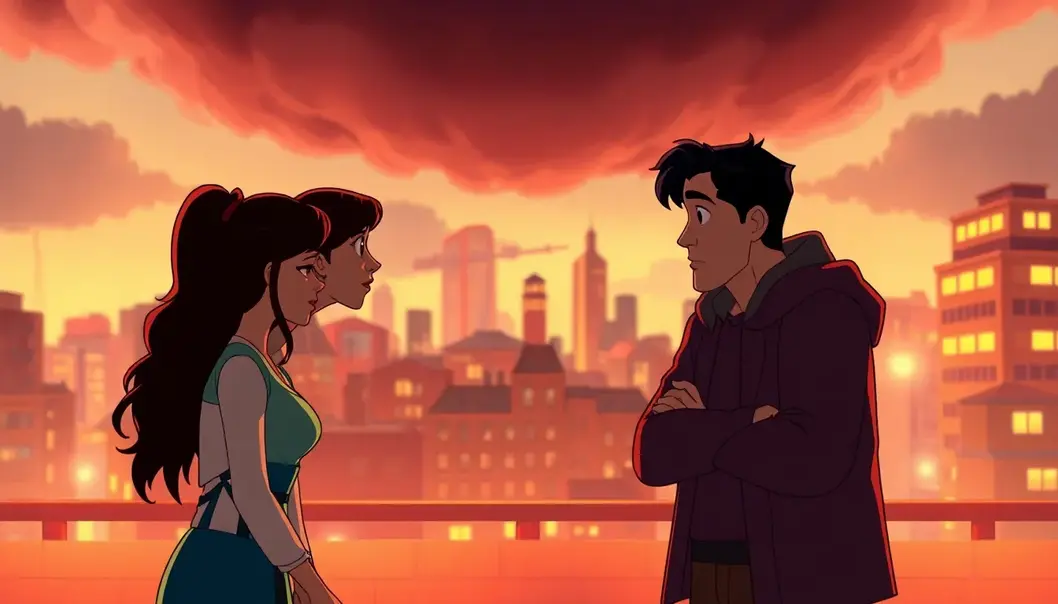 An artist bringing animated characters to life on a digital screen.