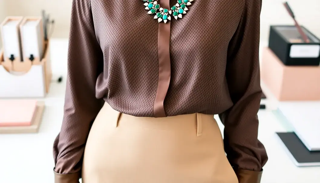 Layering creates a versatile and elegant office look.